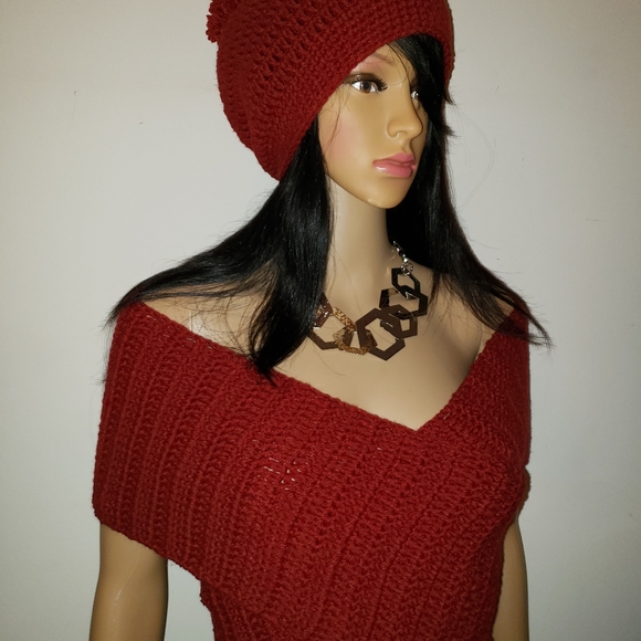 Hat and multi way scarf/ wrap.